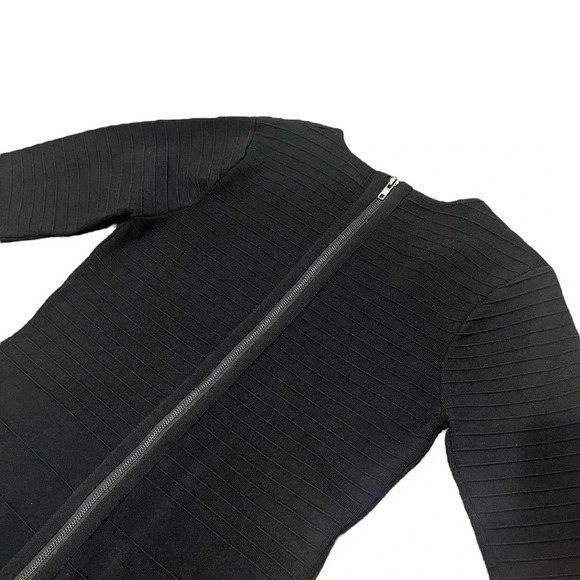 Neiman Marcus‎ Form Fit Ribbed Dress Zip Back Women’s Sz Large - Picture 5 of 6